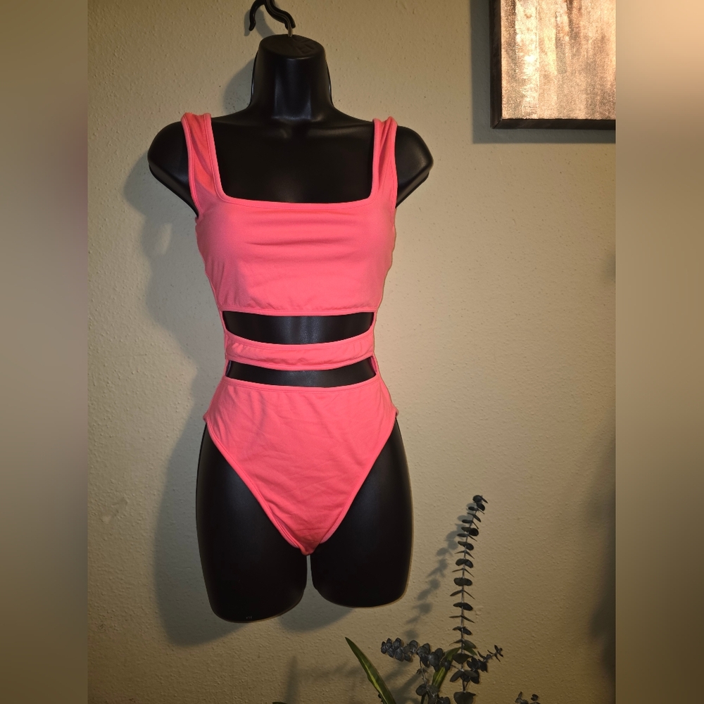 Pink Cut-Out Bodysuit